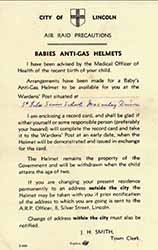 Babies Anti-Gas Helmets leaflet